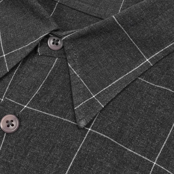 Bugatchi Uomo Charcoal Shirt Size Medium Rayon Sz - Picture 8 of 8